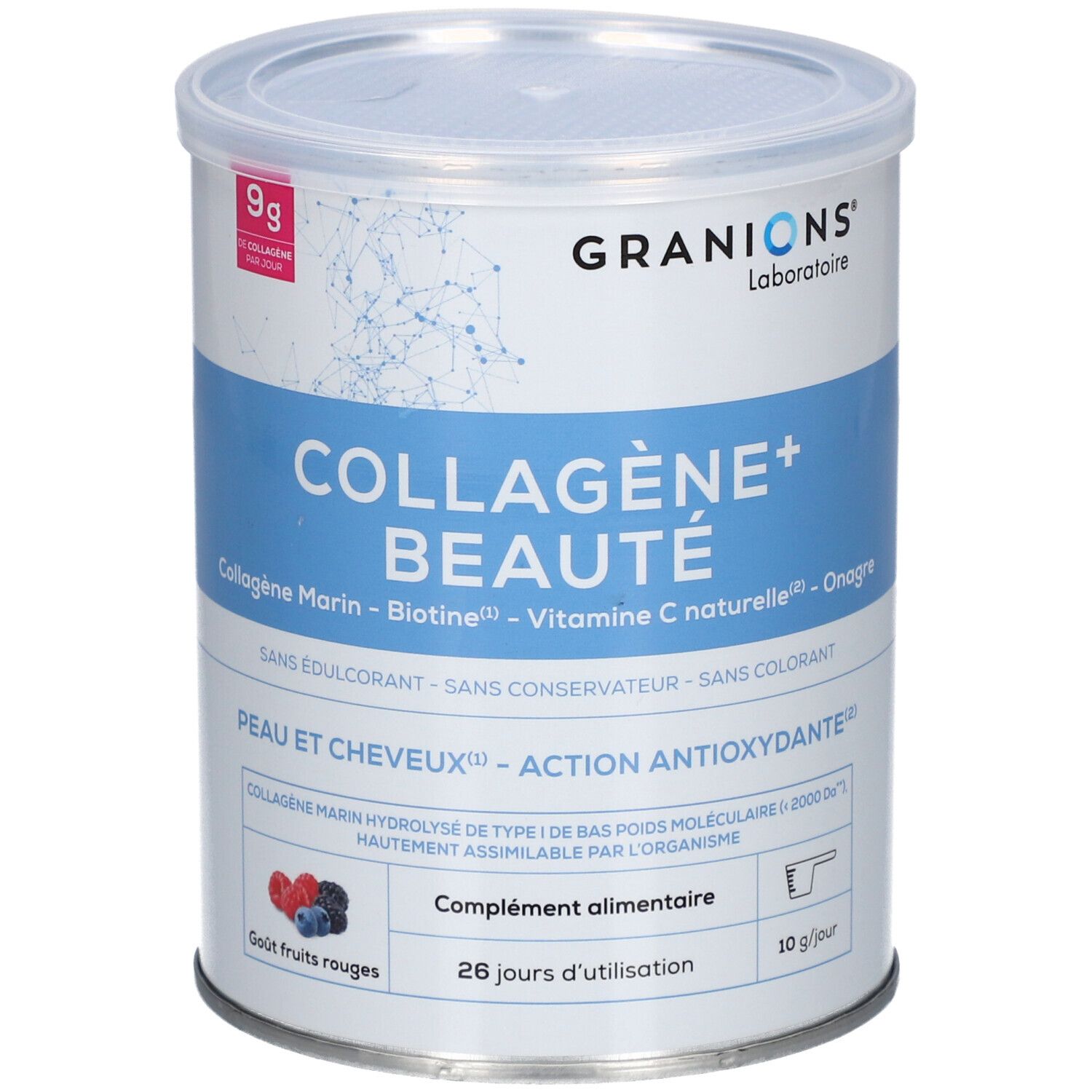 GRANIONS Collagène + Beauté Fruits Rouges 275 g Poudre