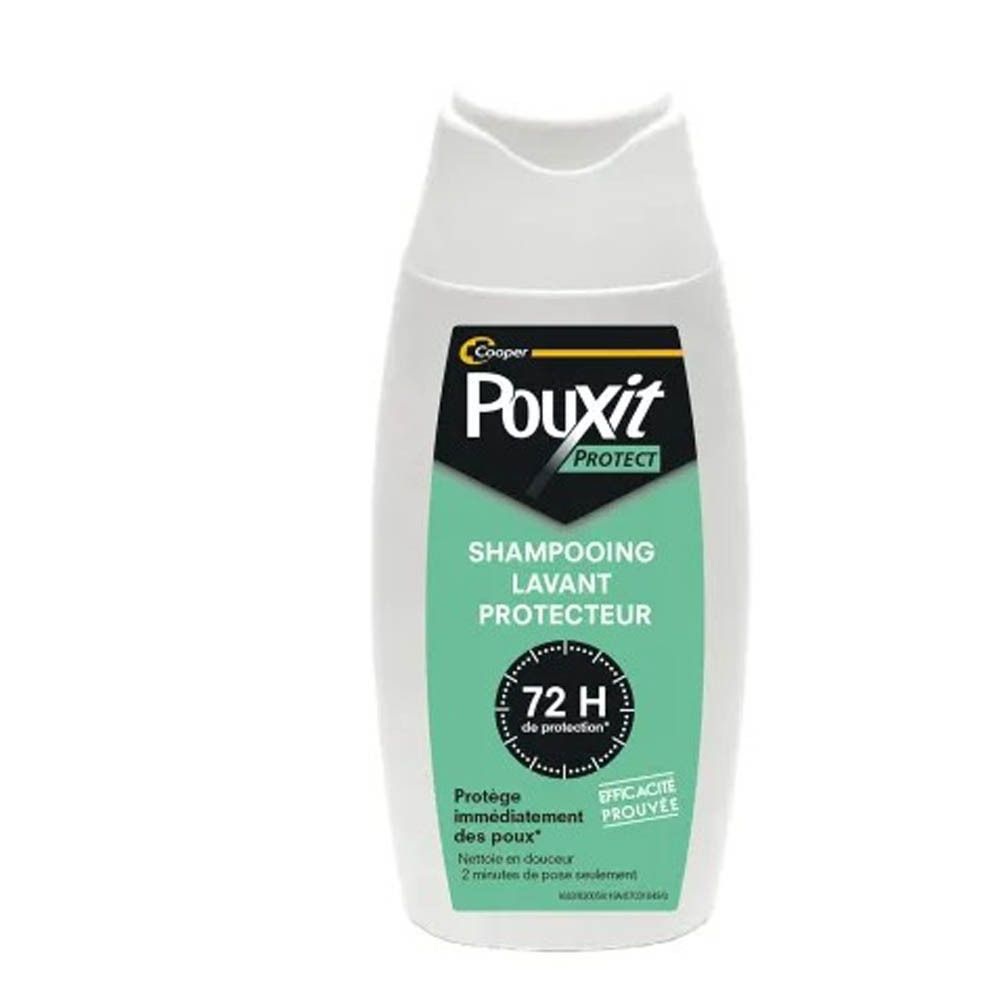 POUXIT Protect - Shampooing 2-en-1 lavant et protecteur 72H - Protège immédiatement des poux - 2 minutes de pose seulement - Flacon de 200 ml 200 ml 