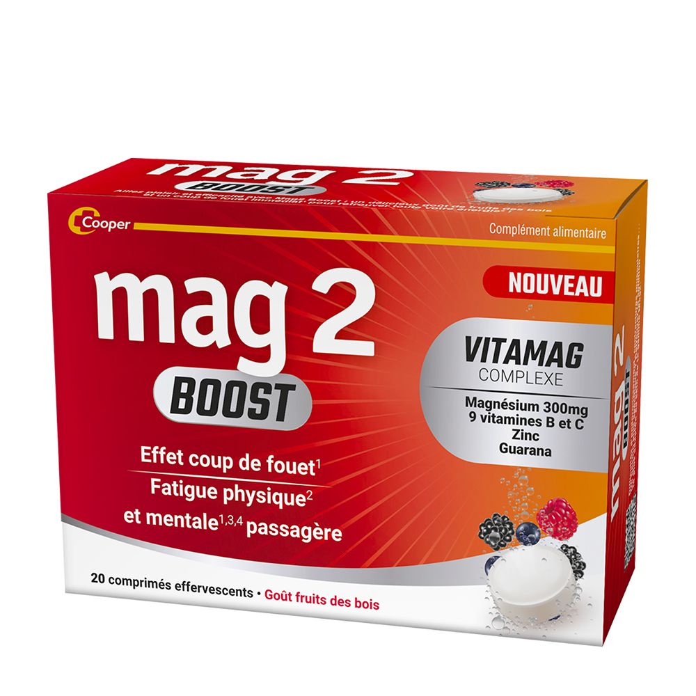 Cooper Mag2 Boost Comprimés Effervescents 20 Pc(S)