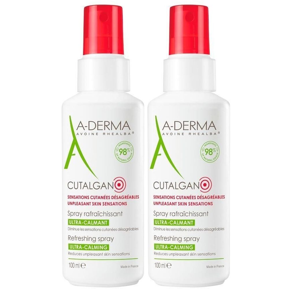 A-DERMA CUTALGAN Spray rafraîchissant ULTRA-CALMANT 2x100 ml Spray
