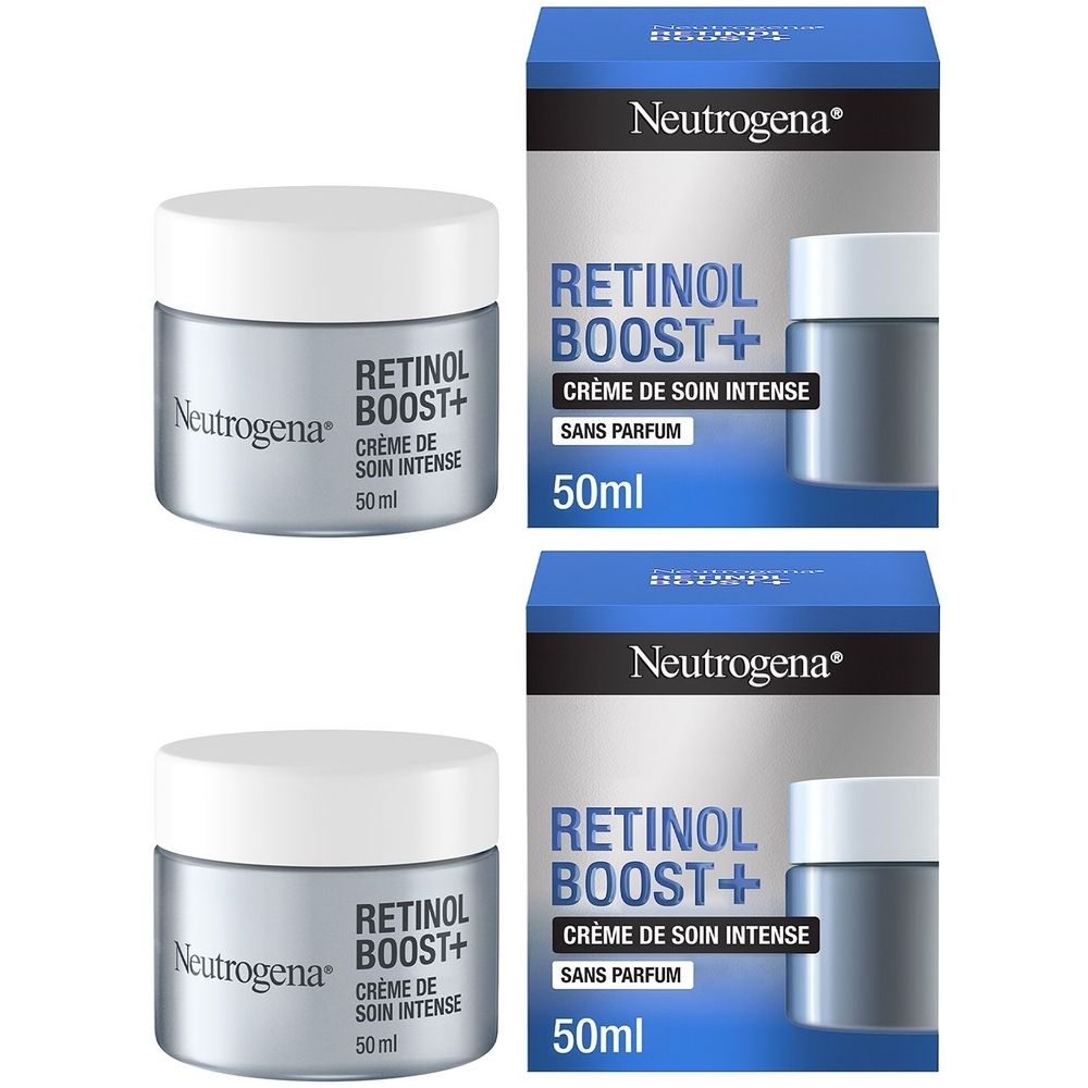 Neutrogena Retinol Boost Crème Visage Hydratante de Nuit Anti-Âge 50ml 2x50 ml Crème Pour La Peau