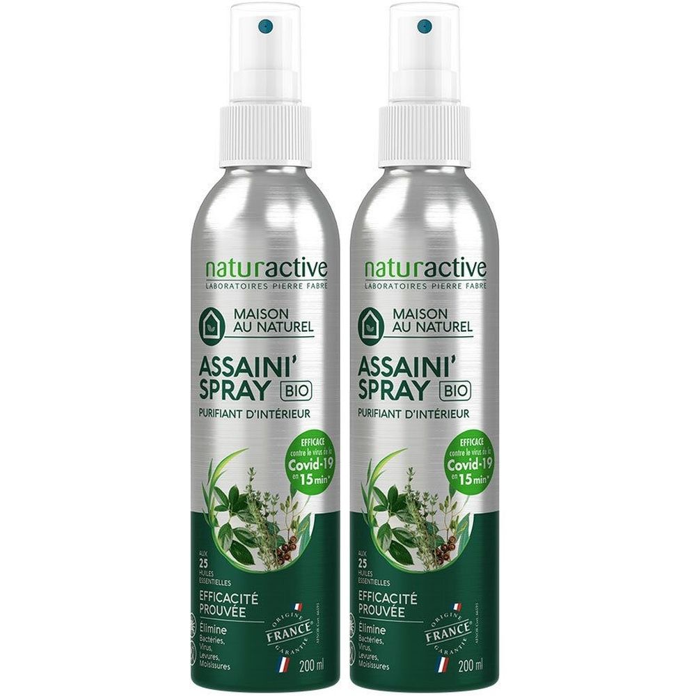 Naturactive Bio ASSAINI'Spray Huiles essentielles BIO 2x200 ml Huile