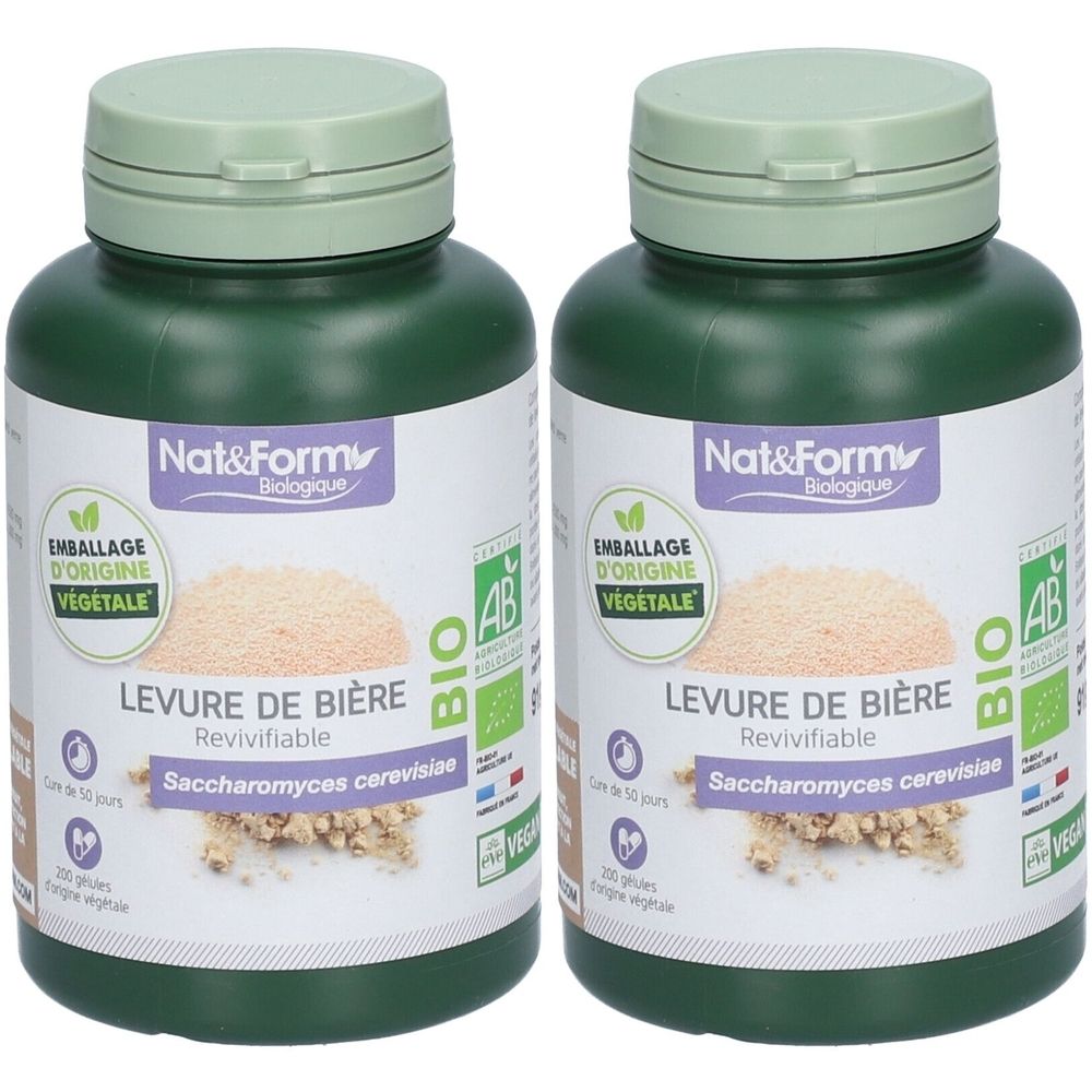 Nat&Form LEVURE DE BIÈRE REVIVIFIABLE 2x200 pc(s) Capsule(S)