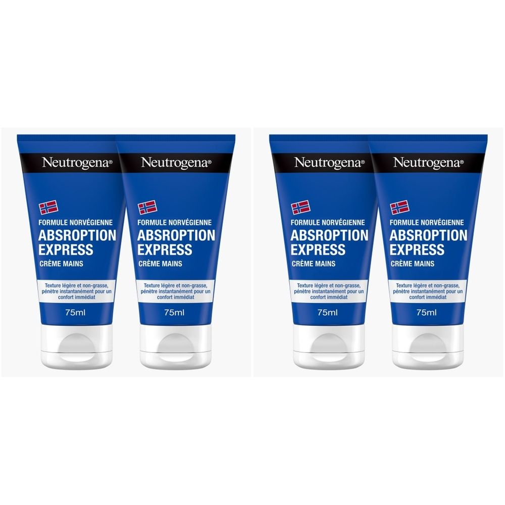 Neutrogena Crème Mains Hydratation Instantanée Peaux sèches 2x75 ml 2x2x75 ml Crème
