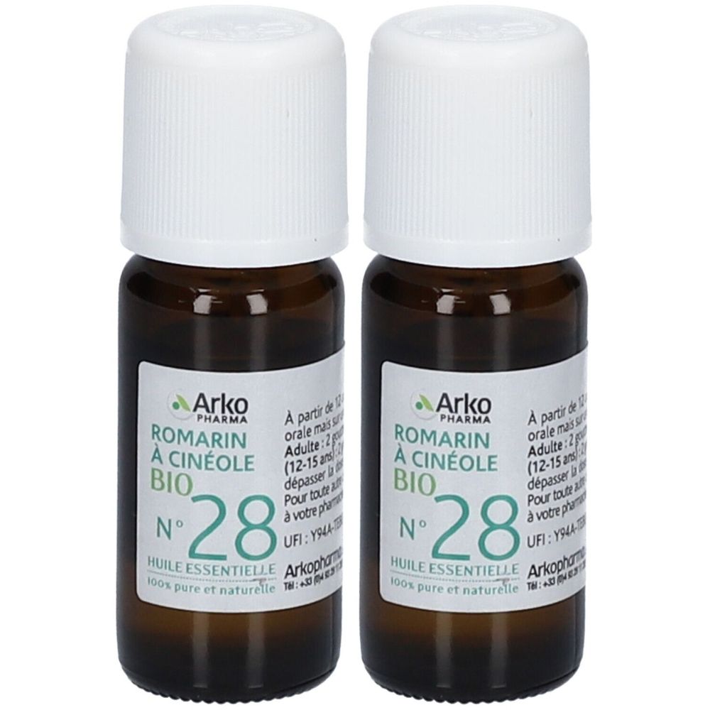 ARKOPHARMA Huile essentielle Romarin à Cinéole bio N°28 2x10 ml