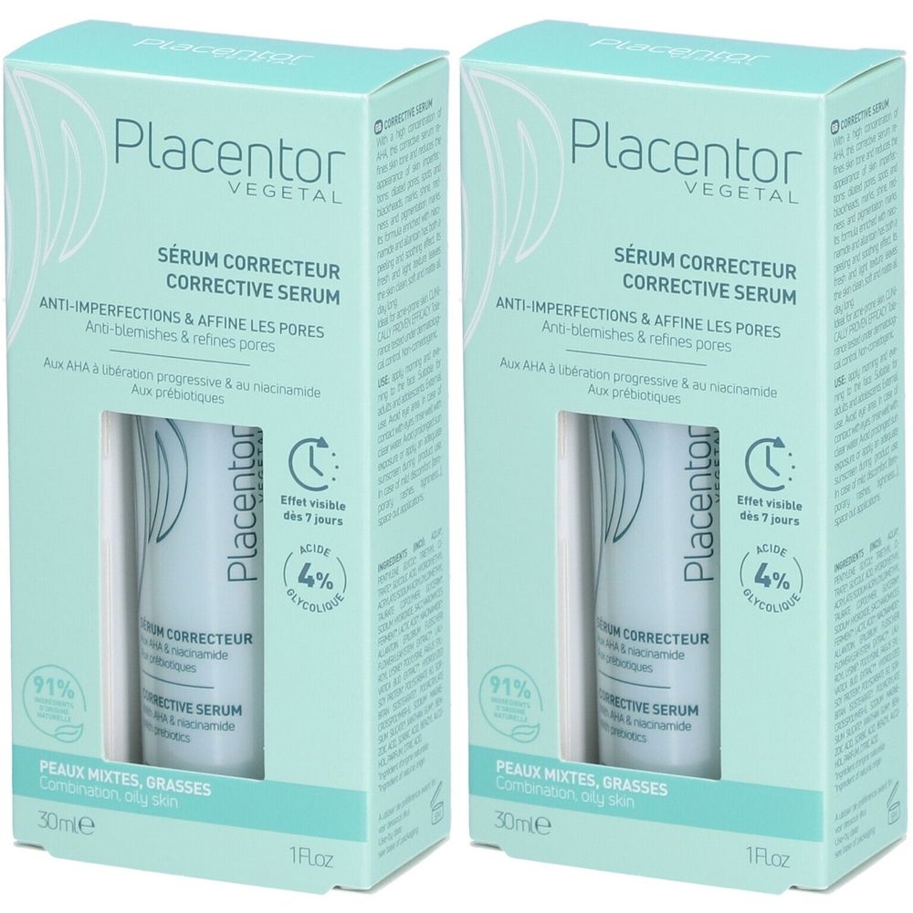 Placentor VEGETAL SÉRUM CORRECTEUR 2x30 ml Concentré