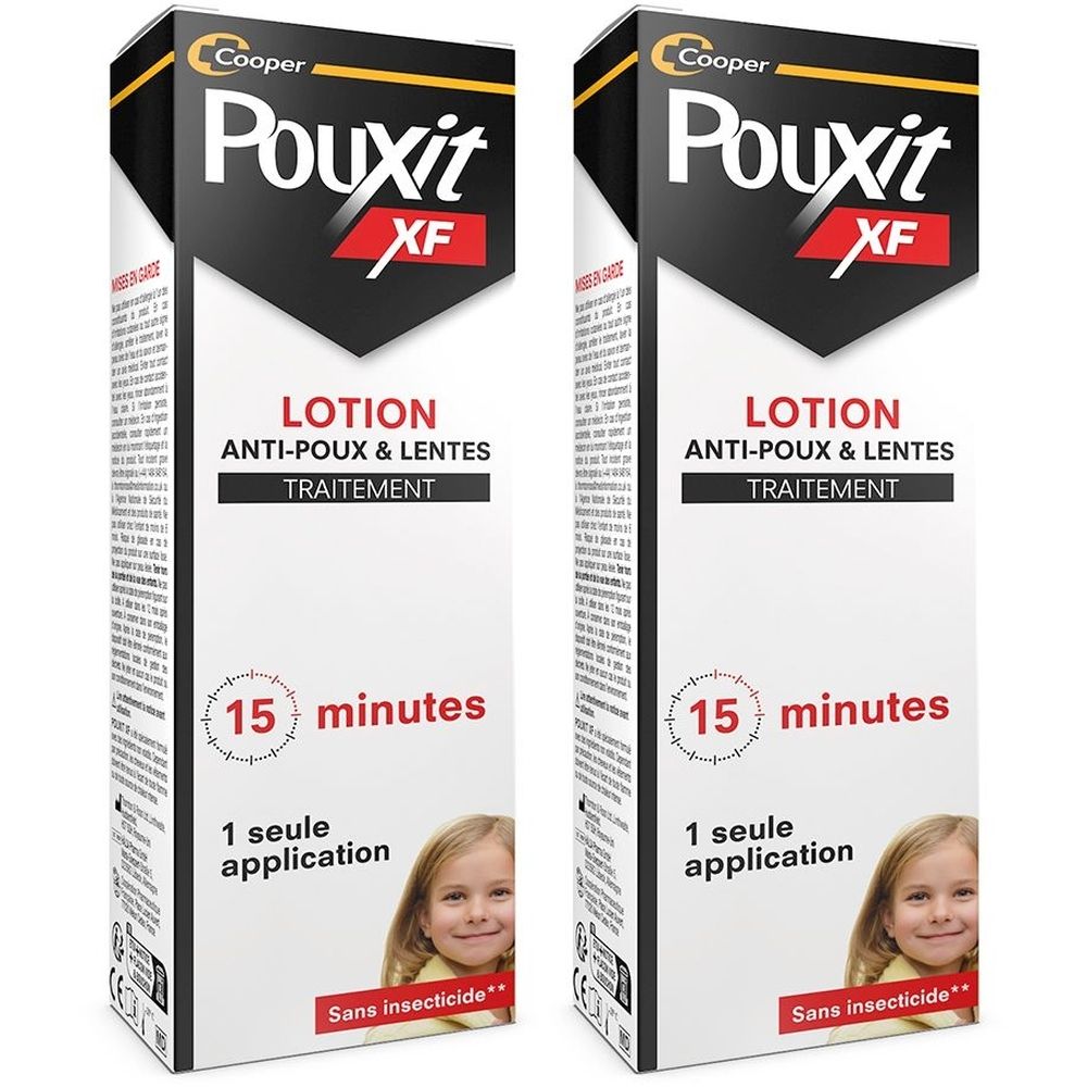 POUXIT - Extra Fort - Lotion anti-poux et lentes - Agit en 1 seule application de 15 minutes1 - Traitement du cuir chevelu - 100 ml 2x100 ml Lotion(S)