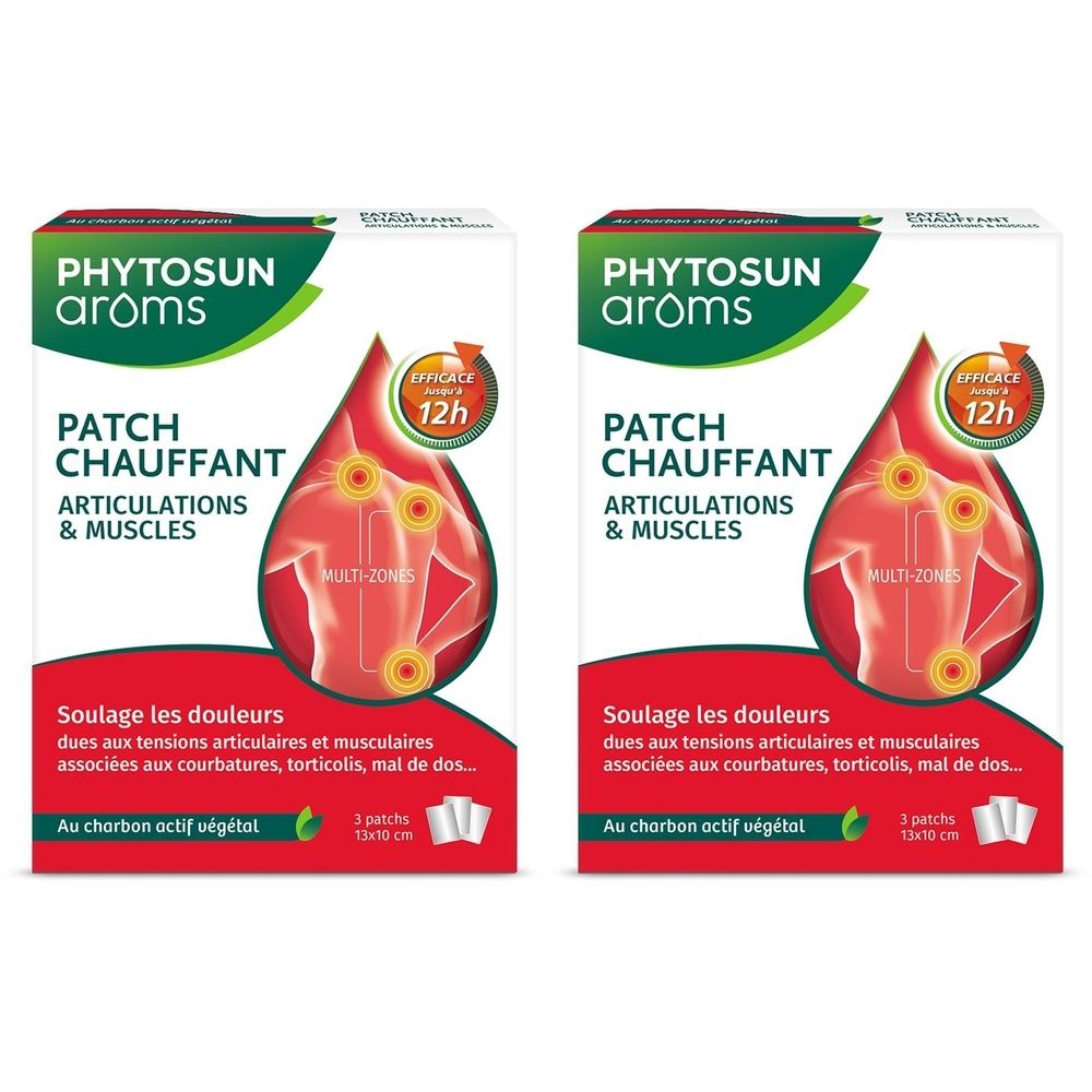 Phytosun Arôms Patch Chauffant Articulations et Muscles 3 Patchs 2x3 pc(s) Pansement(S)