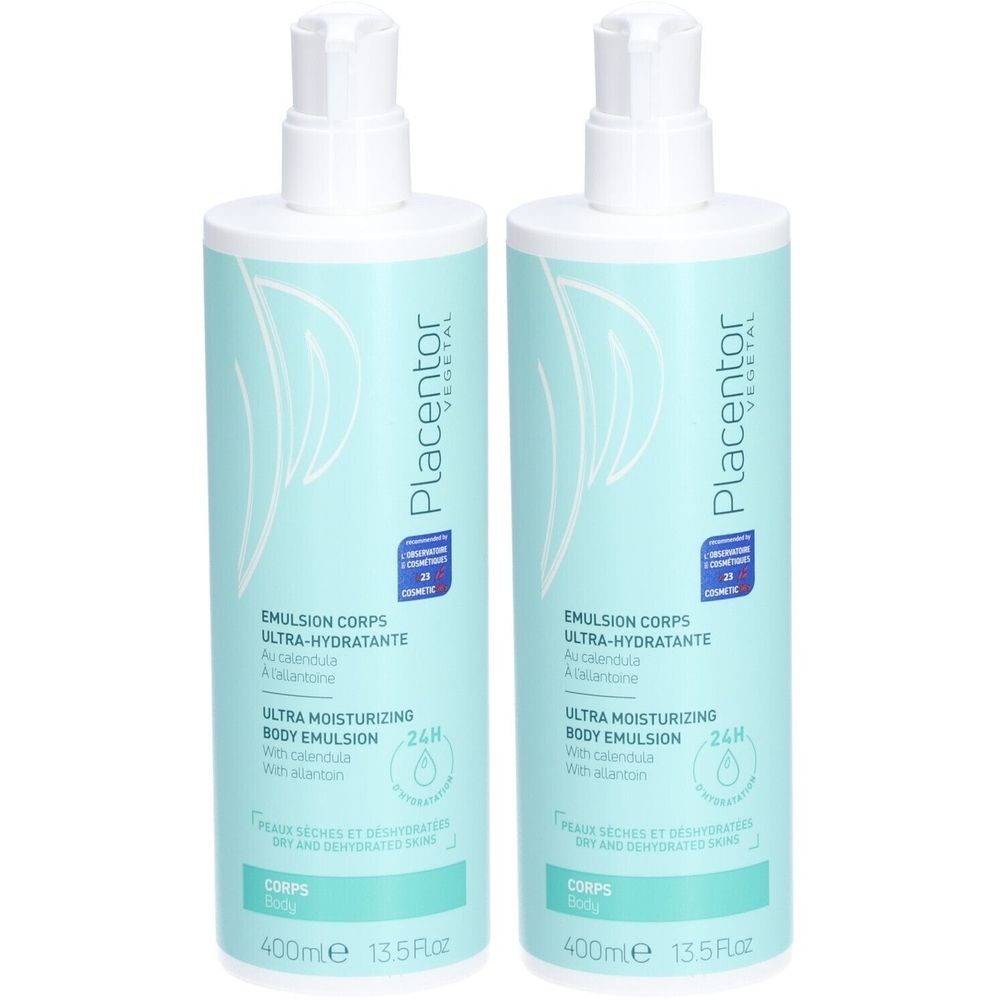 Placentor VEGETAL ÉMULSION CORPS ULTRA-HYDRATANTE 2x400 ml Émulsion