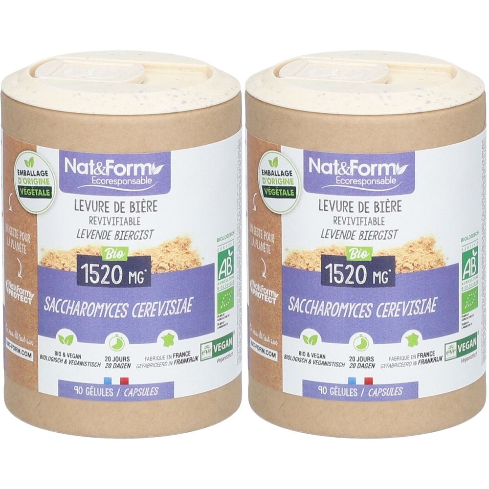 Nat&Form LEVURE DE BIÈRE REVIVIFIABLE BIO 2x90 pc(s) Capsule(S)
