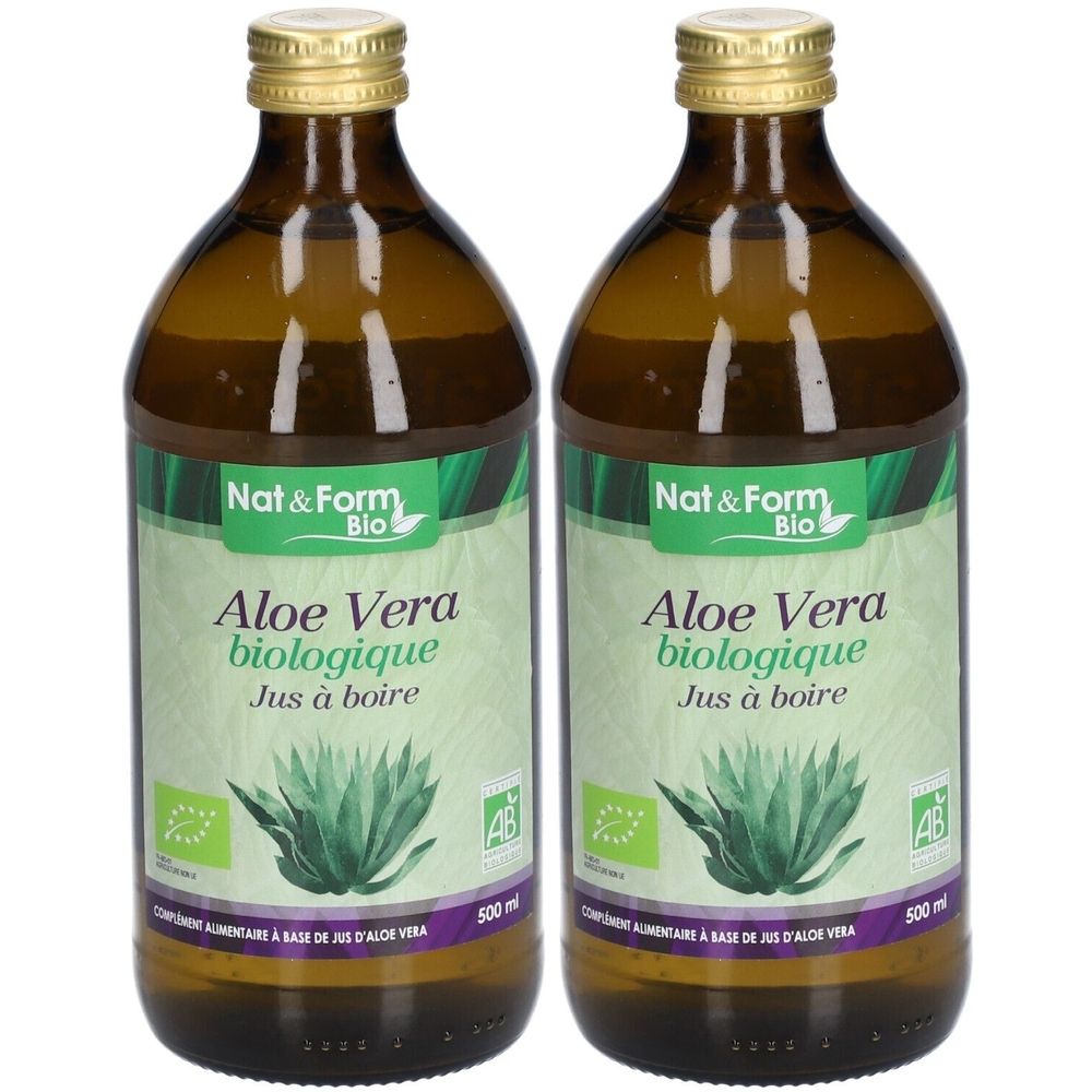 Nat&Form Aloe Vera biologique Fluide 2x500 ml