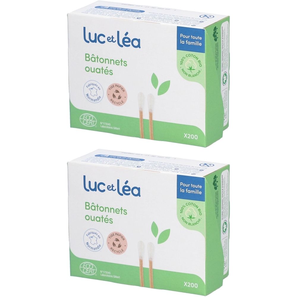Luc et Lea Bâtonnets ouatés Tige Bambou 2x200 pc(s)
