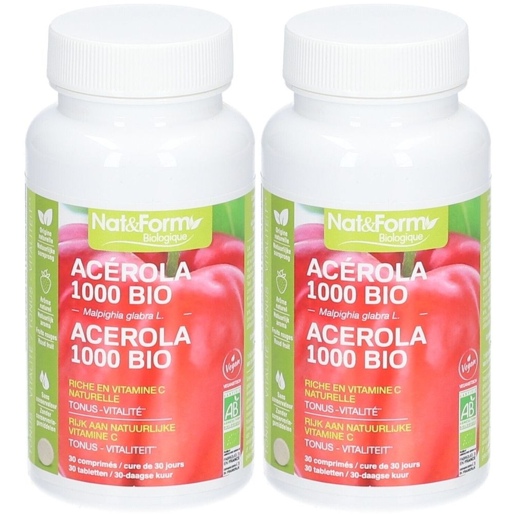 Nat&Form ACÉROLA 1000 BIO 2x30 pc(s) Comprimé(S)