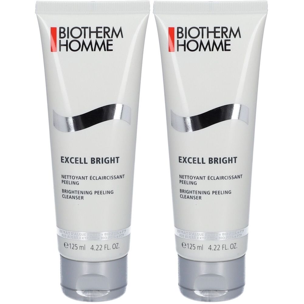 BIOTHERM Homme Excell Bright Nettoyant Éclaircissant Crème 2x125 ml