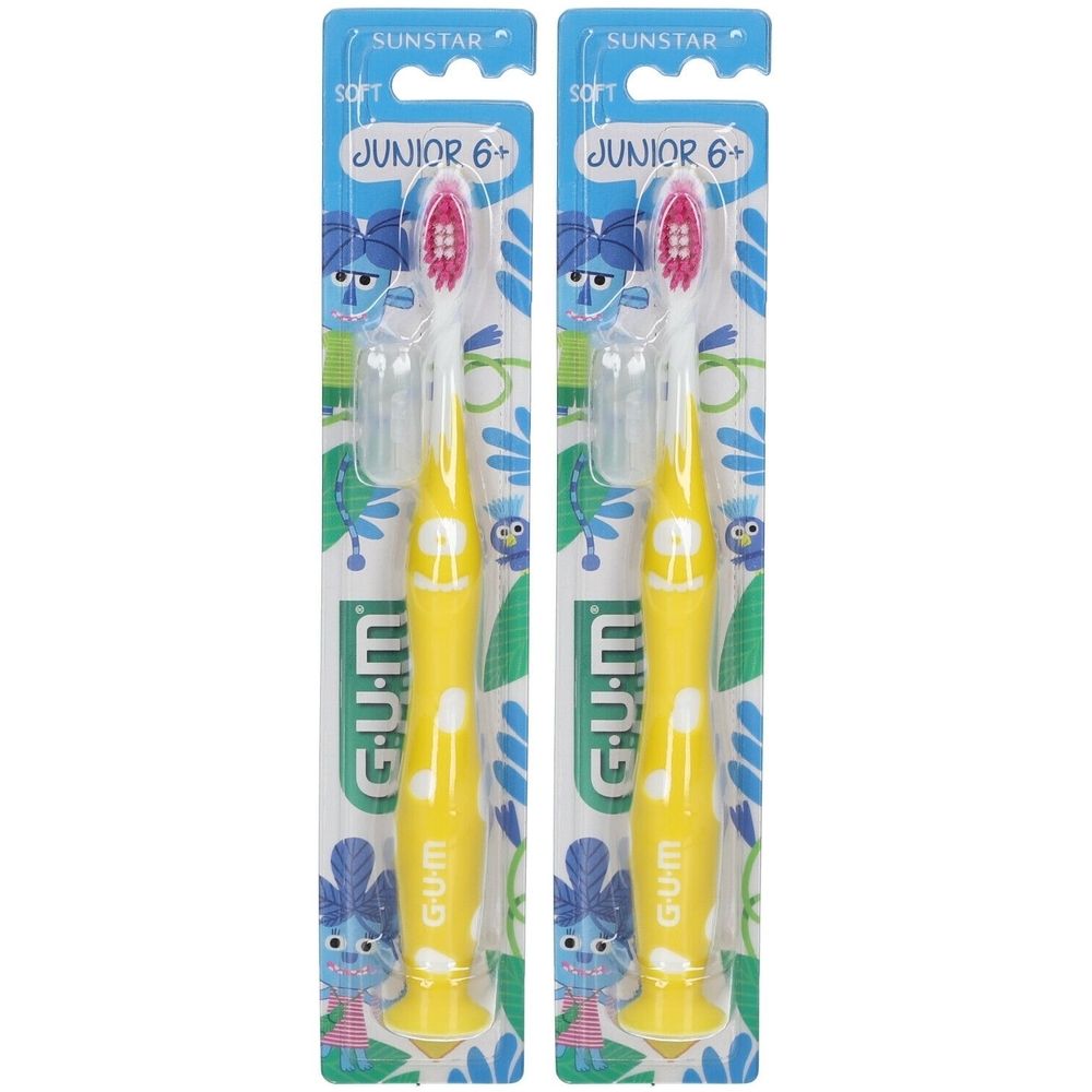 GUM® Brosse à dents soft Junior +6 ans (Couleur non sélectionnable) Brosse(S) À Dents 2x1 pc(s)