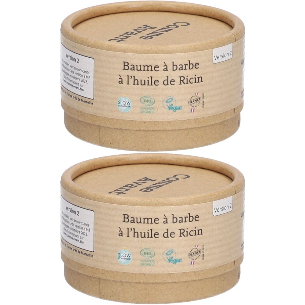 Comme Avant Baume à barbe l'huile de ricin 2x40 g
