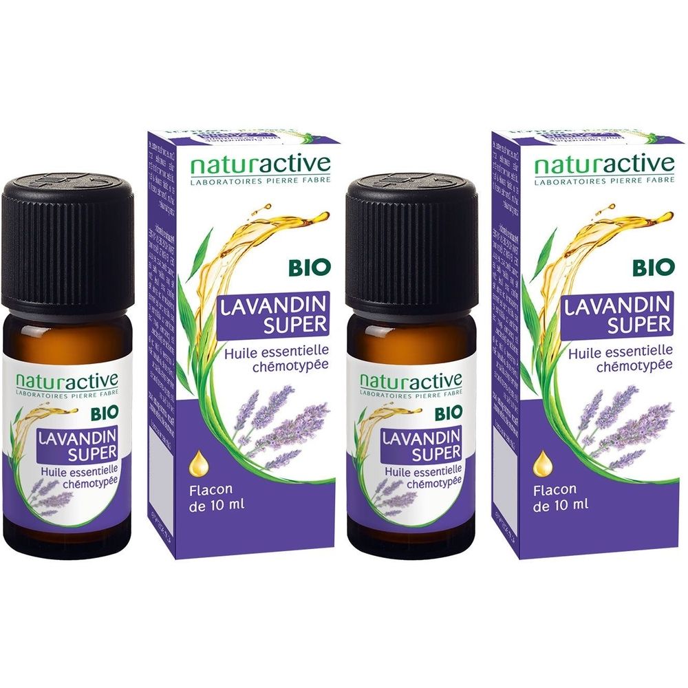 Naturactive Lavandin super Huile essentielle bio 2x10 ml Huile