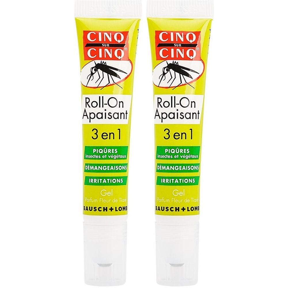 Roll-on Apaisant Piqûre Insectes et Végétaux Cinq sur Cinq 2x7 ml Rouleau