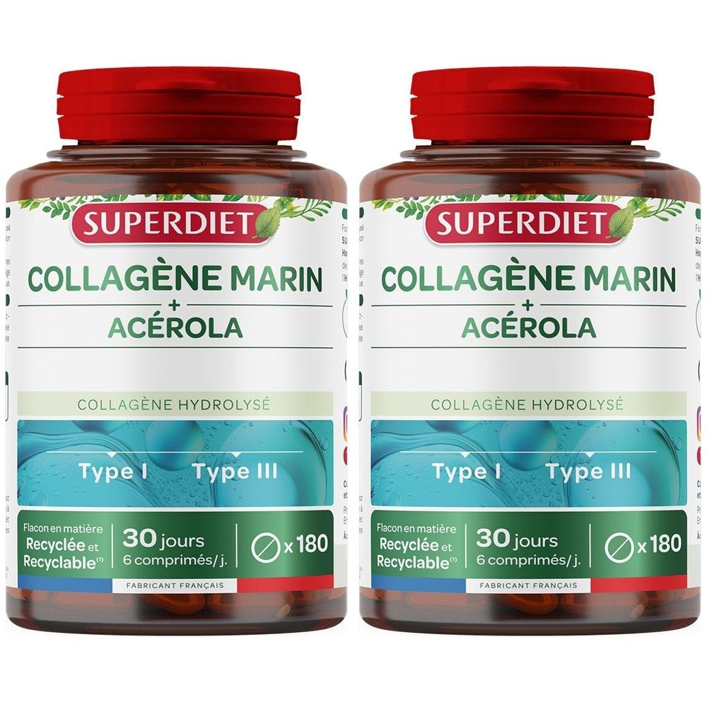 SUPER DIET Collagène marin Vitamine C 2x180 pc(s) Comprimé(S)