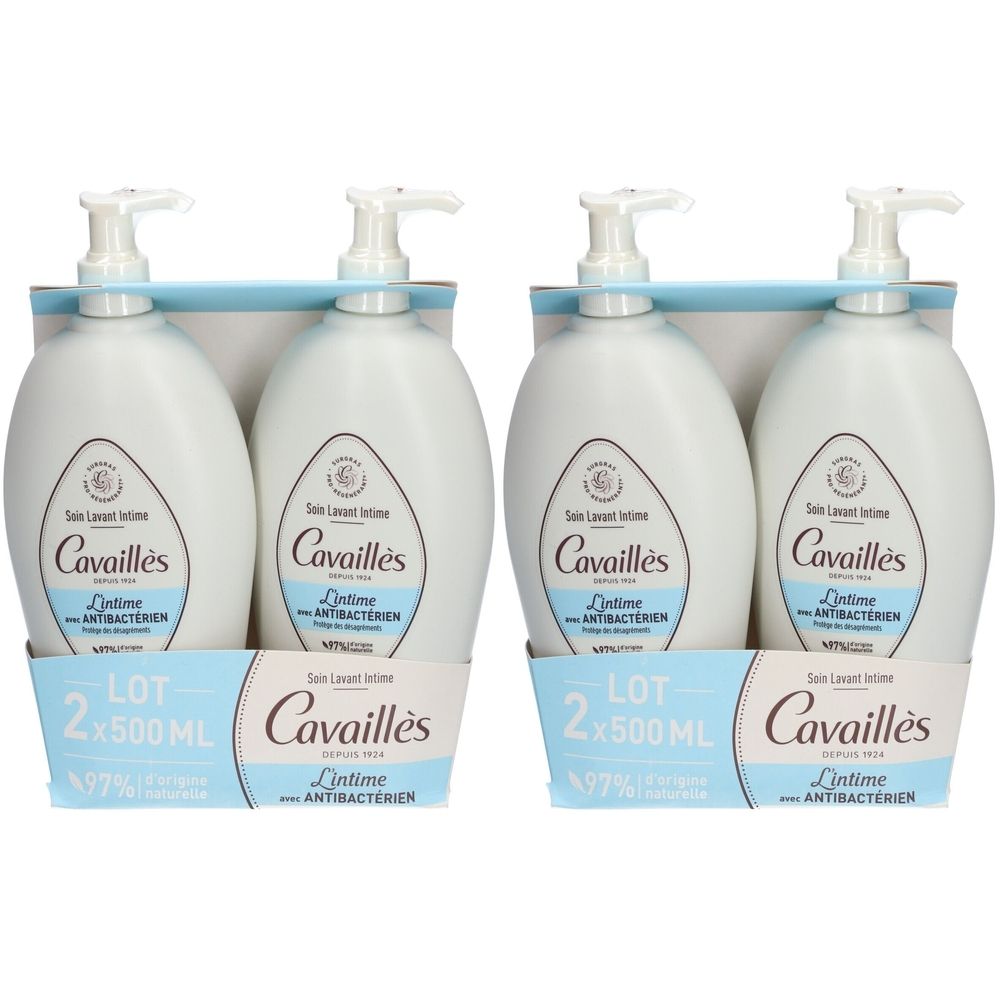 Rogé Cavaillès L'Intime avec Antibactérien Soin Lavant Intime 2x1000 ml Crème