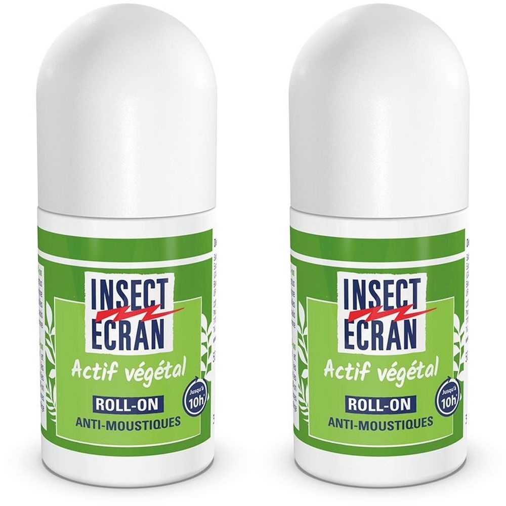 INSECT ECRAN - Roll-on Anti -Moustiques - Protection zones ciblées de la peau contre les piqûres de moustiques - Moustiques & tiques - Eucalyptus 