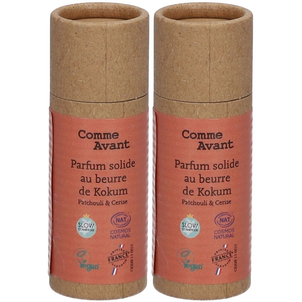 Comme Avant Parfum Naturel solide Patchouli & Cerise Eau De 2x20 g