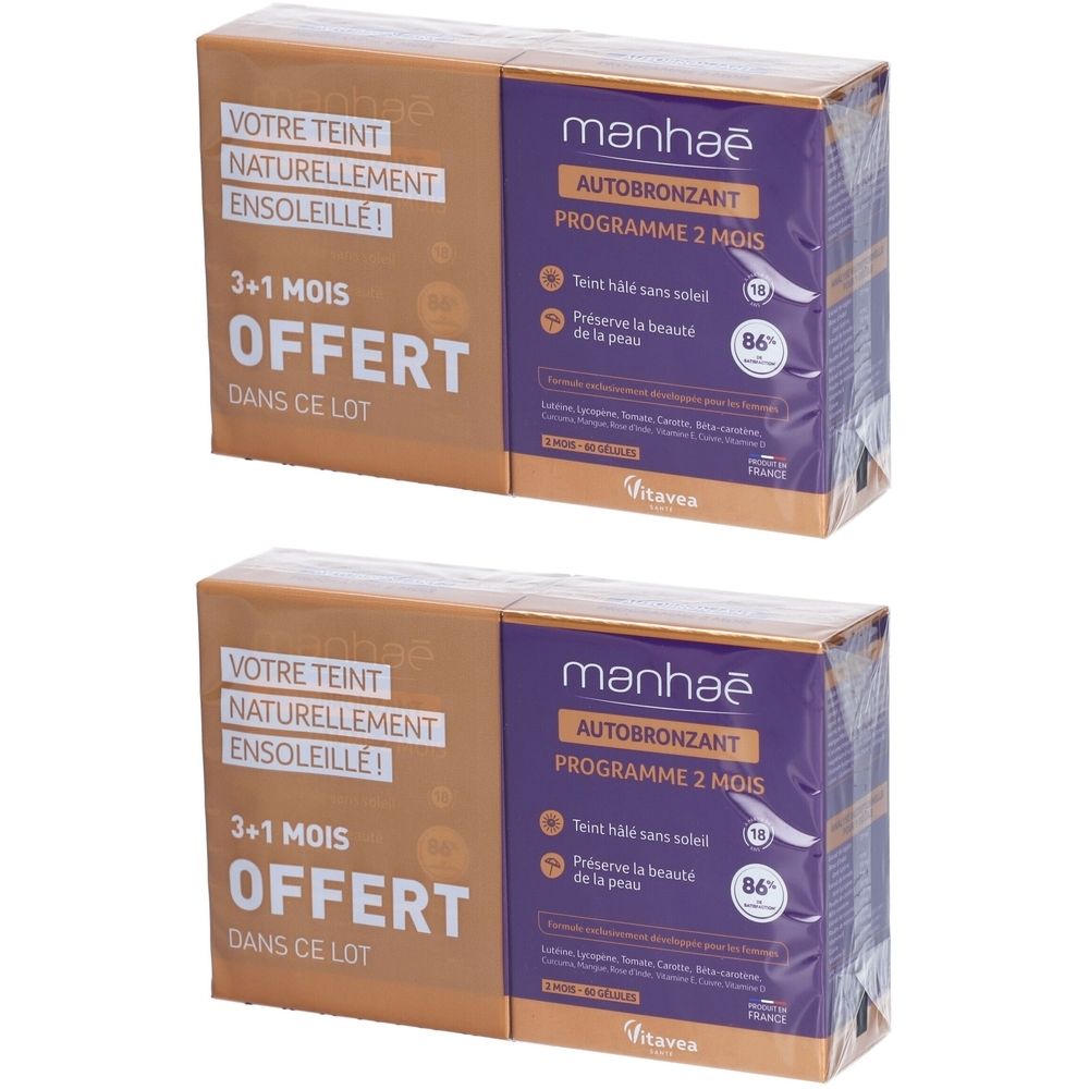 Vitavea Manhaé Autobronzant 2x60x2 pc(s) Capsule(S)
