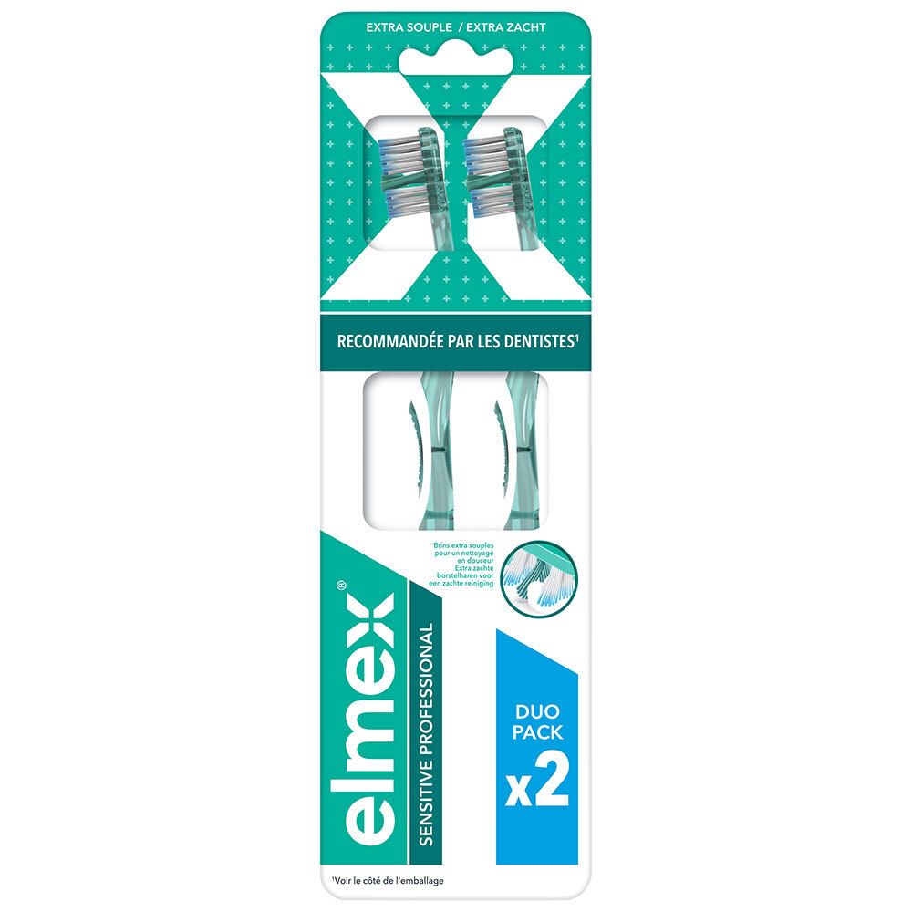 Elmex Brosse À Dents Sensitive Professional Extra Souple Duo Pack Brosse(S) À 1 Pc(S) - Image 1