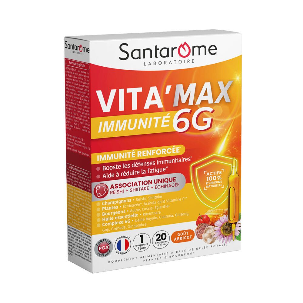 Santarome Vita'max Immunité 20X10 Ml 6G - Image 2