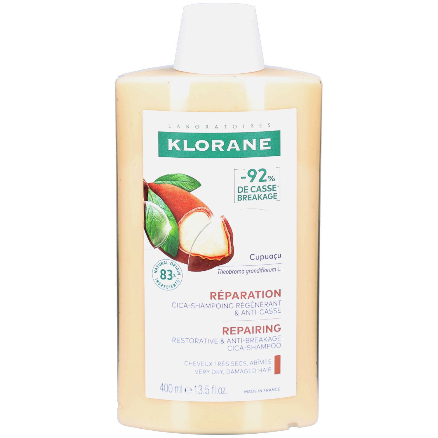 Klorane Cica-Shampoing Régénérant & Anti-Casse Shampooing 400 Ml