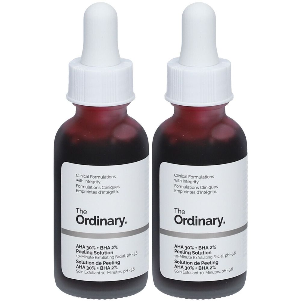 The Ordinary® Solution de Peeling AHA 30% + BHA 2% Sérum 2x30 ml