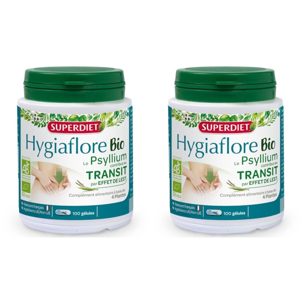 Super Diet Hygiaflore Psyllium Bio 2x100 pc(s) Capsule(S)