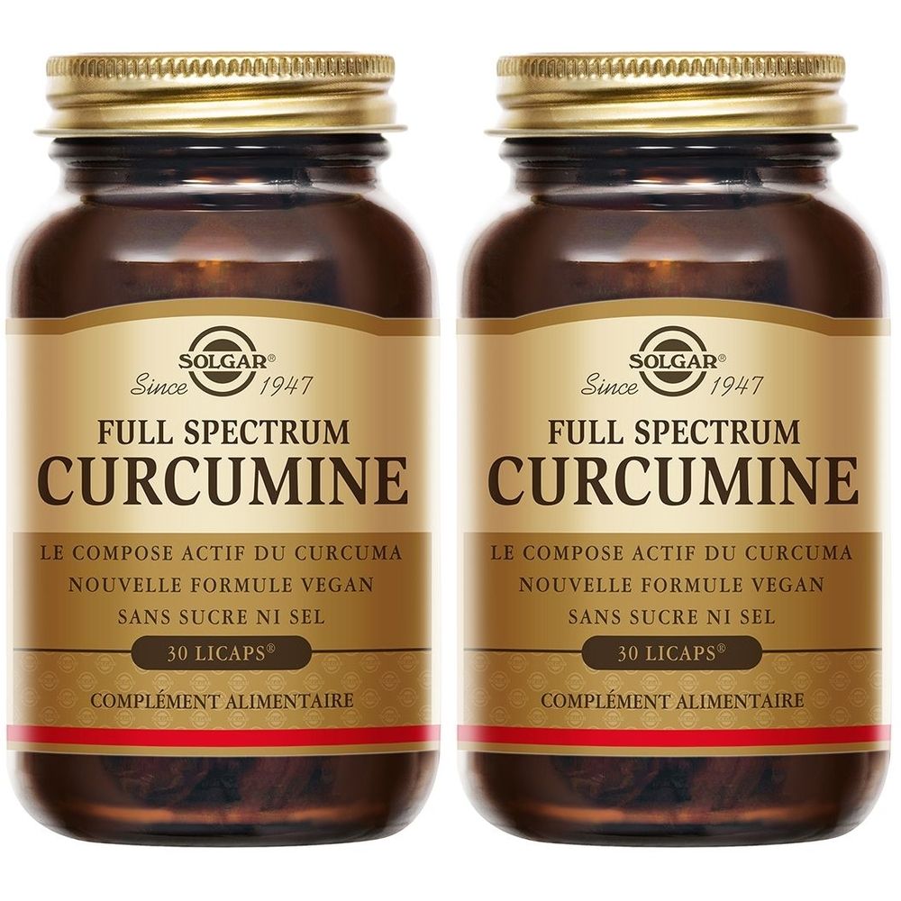 SOLGAR Full Spectrum Curcumine - Antioxydant 2x30 pc(s) Capsule(S) Douce(S)