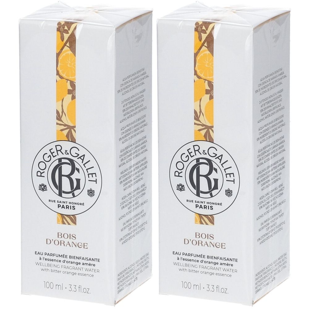 Roger & Gallet Eau Parfumée Bienfaisante BOIS D'ORANGE 2x100 ml Spray