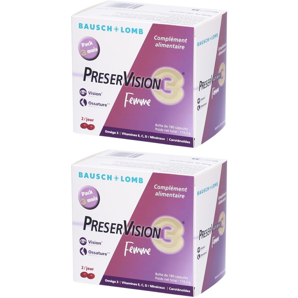 Preservision Femme Pack De 3 Mois 180 Capsules 2x180 pc(s) Capsule(S)