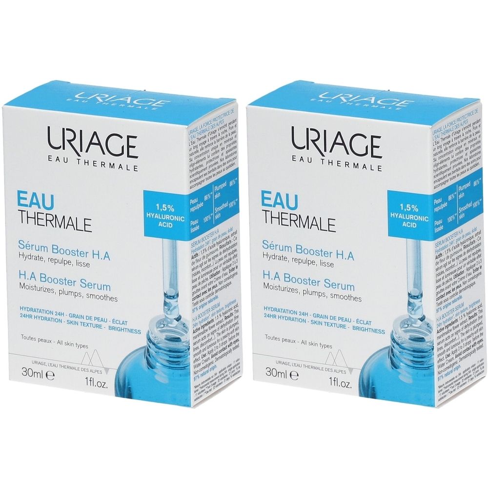 URIAGE Eau thermale Sérum Booster H.A 2x30 ml Sérum