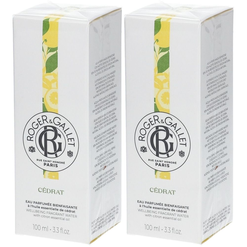 Roger & Gallet Eau Parfumée Bienfaisante CÉDRAT 2x100 ml Spray