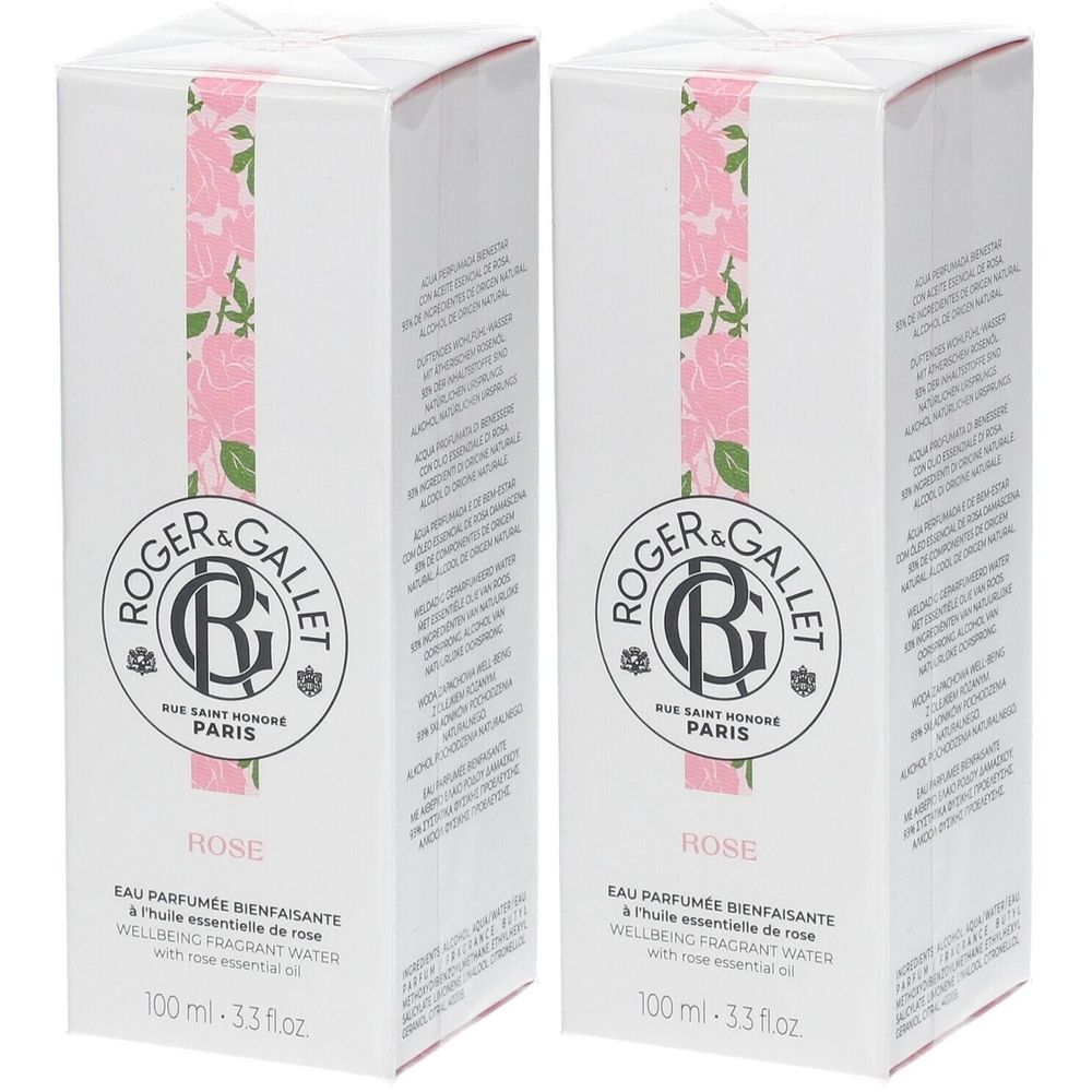 Roger & Gallet Eau Parfumée Bienfaisante ROSE 2x100 ml Eau De Parfum