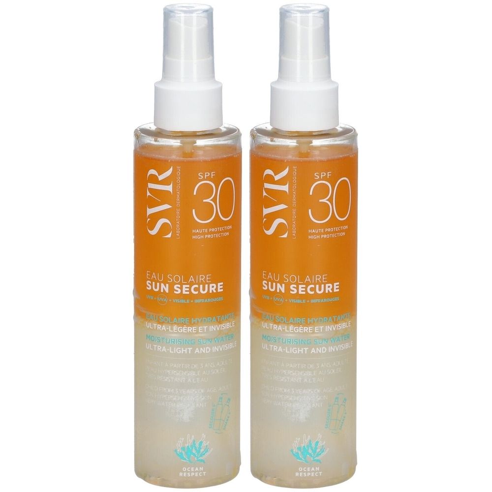 SVR Sun Secure Eau solaire SPF30 2x200 ml Eau Pour Le Visage