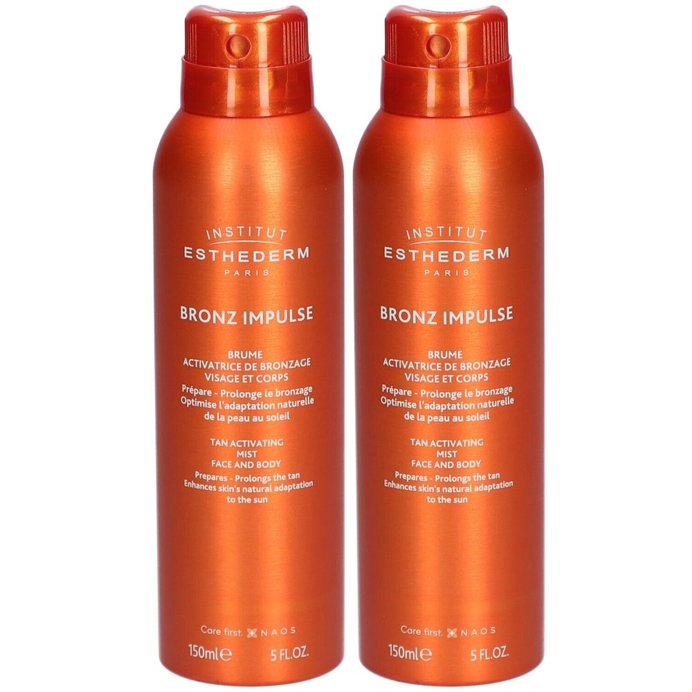 Institut Esthederm Bronz Impulse Brume Activatrice de Bronzage Visage et Corps 2x150 ml Crème