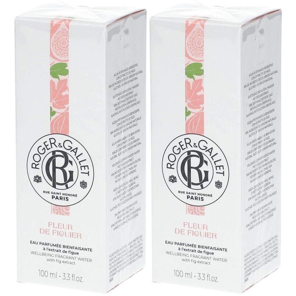 Roger & Gallet Eau Parfumée Bienfaisante FLEUR DE FIGUIER 2x100 ml Spray