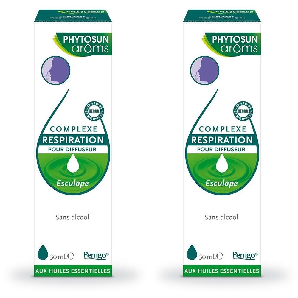 Phytosun Arôms Huiles pour Diffuseur Respiration 30ml 2x30 ml Huile