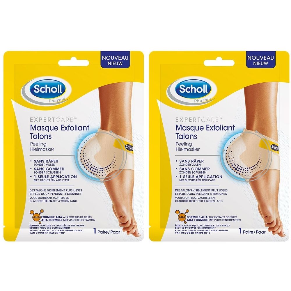 Scholl Masque Pieds Exfoliant Talons 1 paire 2x2 pc(s)