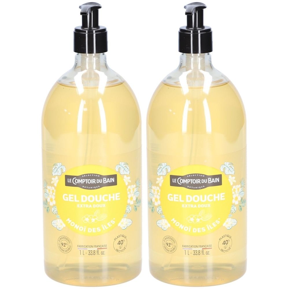 Le Comptoir du Bain Gel Douche Monoi des Iles 2x1000 ml