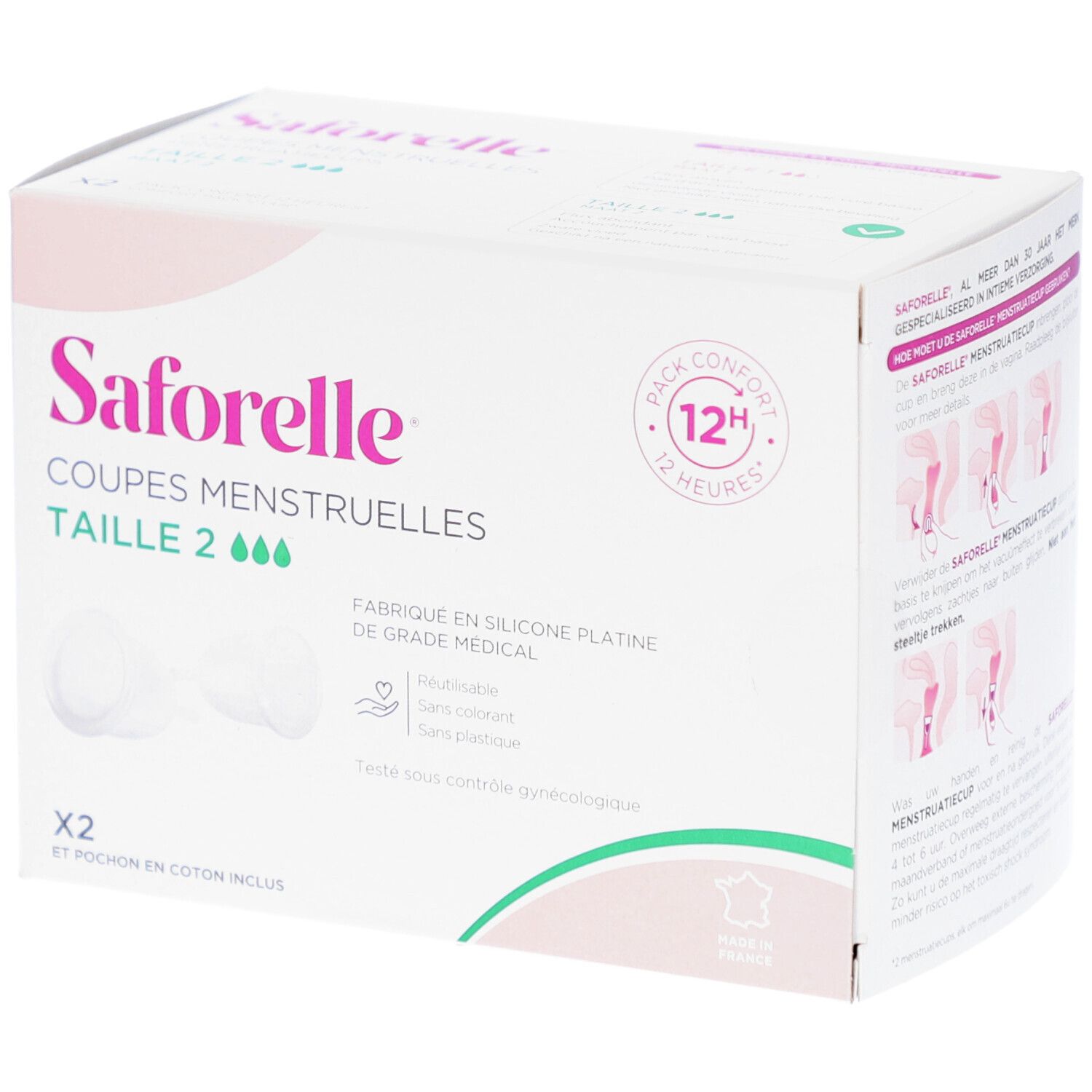 SAFORELLE Coupes Menstruelles Taille 2 Culotte Menstruelle 1 pc(s)