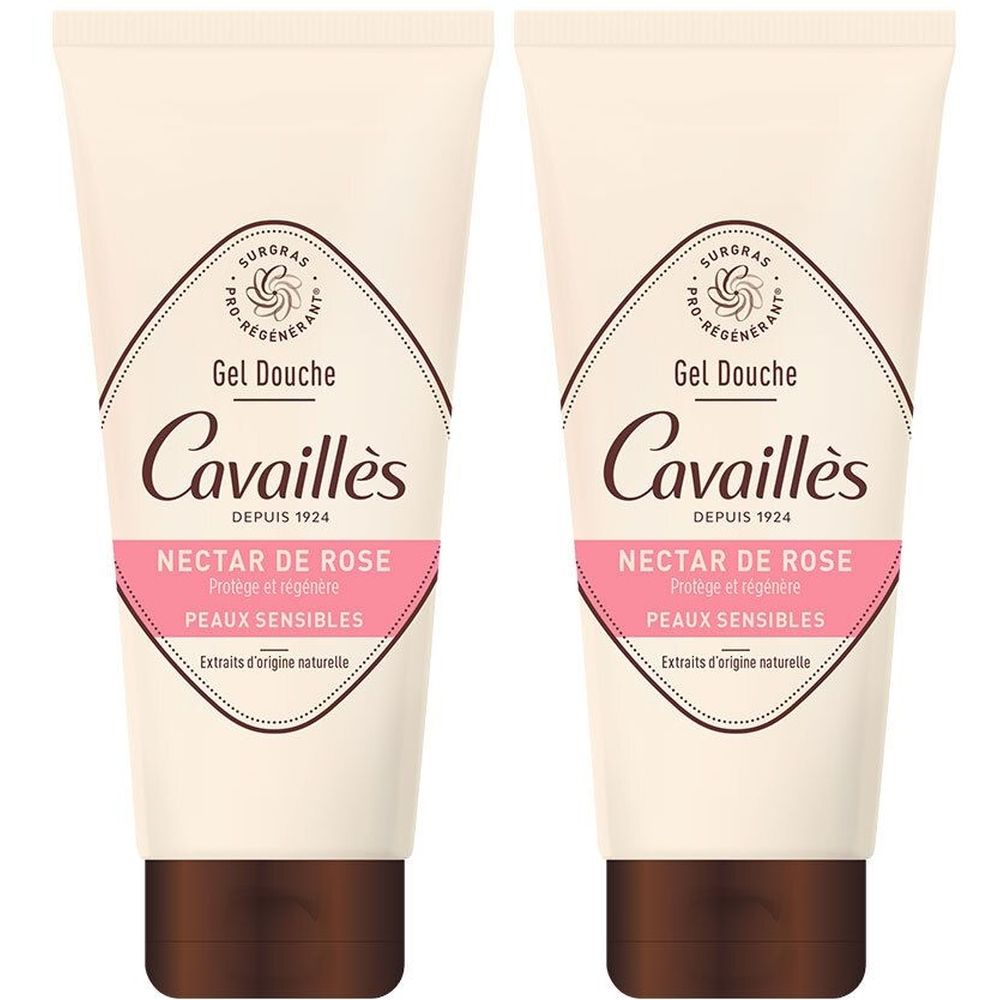Rogé Cavaillès Gel douche Nourrissant Nectar de Rose 2x200 ml Gel Douche