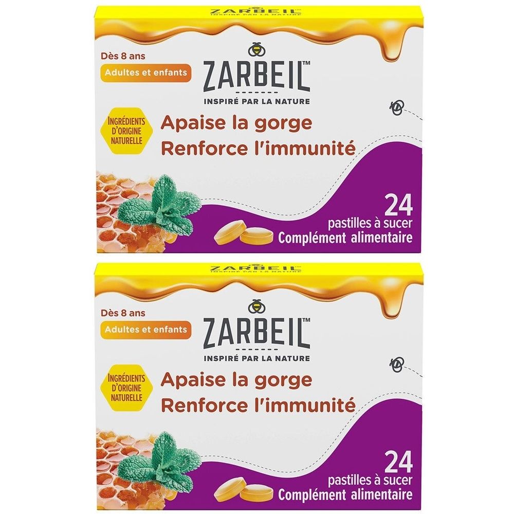 Zarbeil Pastilles à sucer adultes et enfants dès 8 ans 2x24 pc(s) Pastille(S) À Sucer