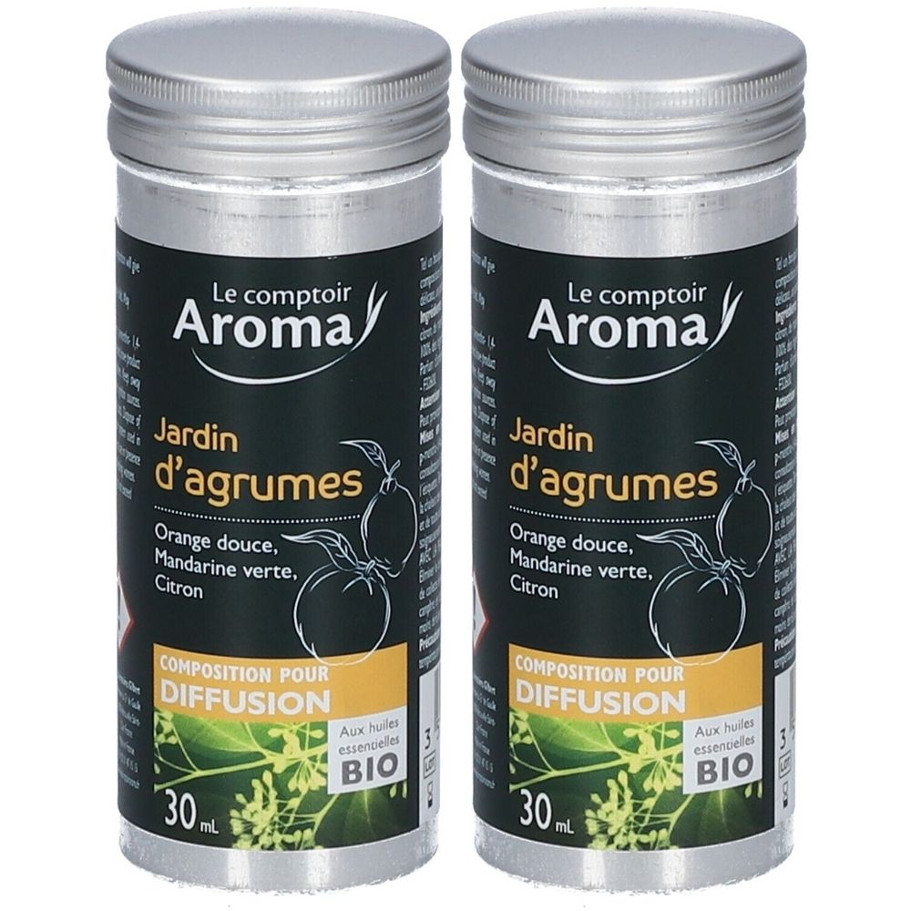 Le Comptoir Aroma Composition pour Diffusion Jardin d'Agrumes Huile 2x30 ml