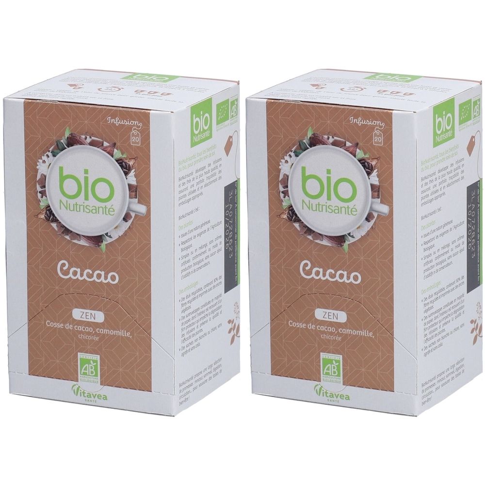 BIONUTRISANTÉ Infusion Cacao Sachet(S) Filtre(S) 2x20 pc(s)