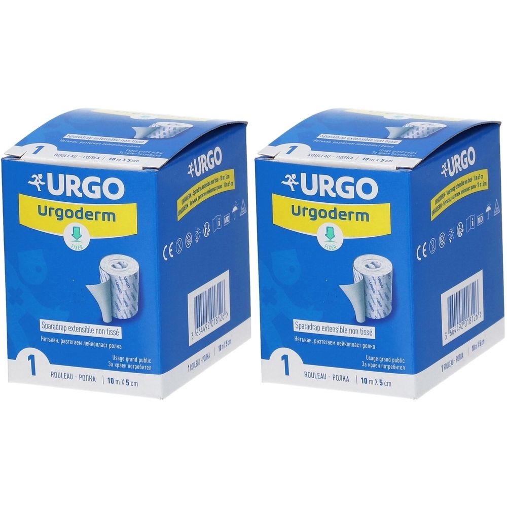 URGO Urgoderm Sparadrap non tissé extensible 10 m x 5 cm 2x1 pc(s) Pansement(S)